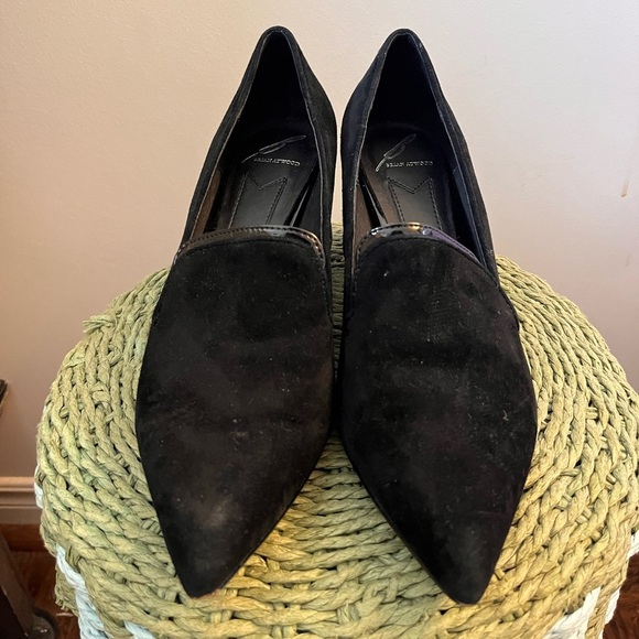 Brian Atwood Velvet Black Block heeled Shoes - Size 8 - Picture 2 of 11
